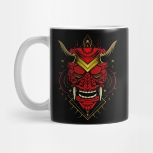 Samurai warrior mask Mug